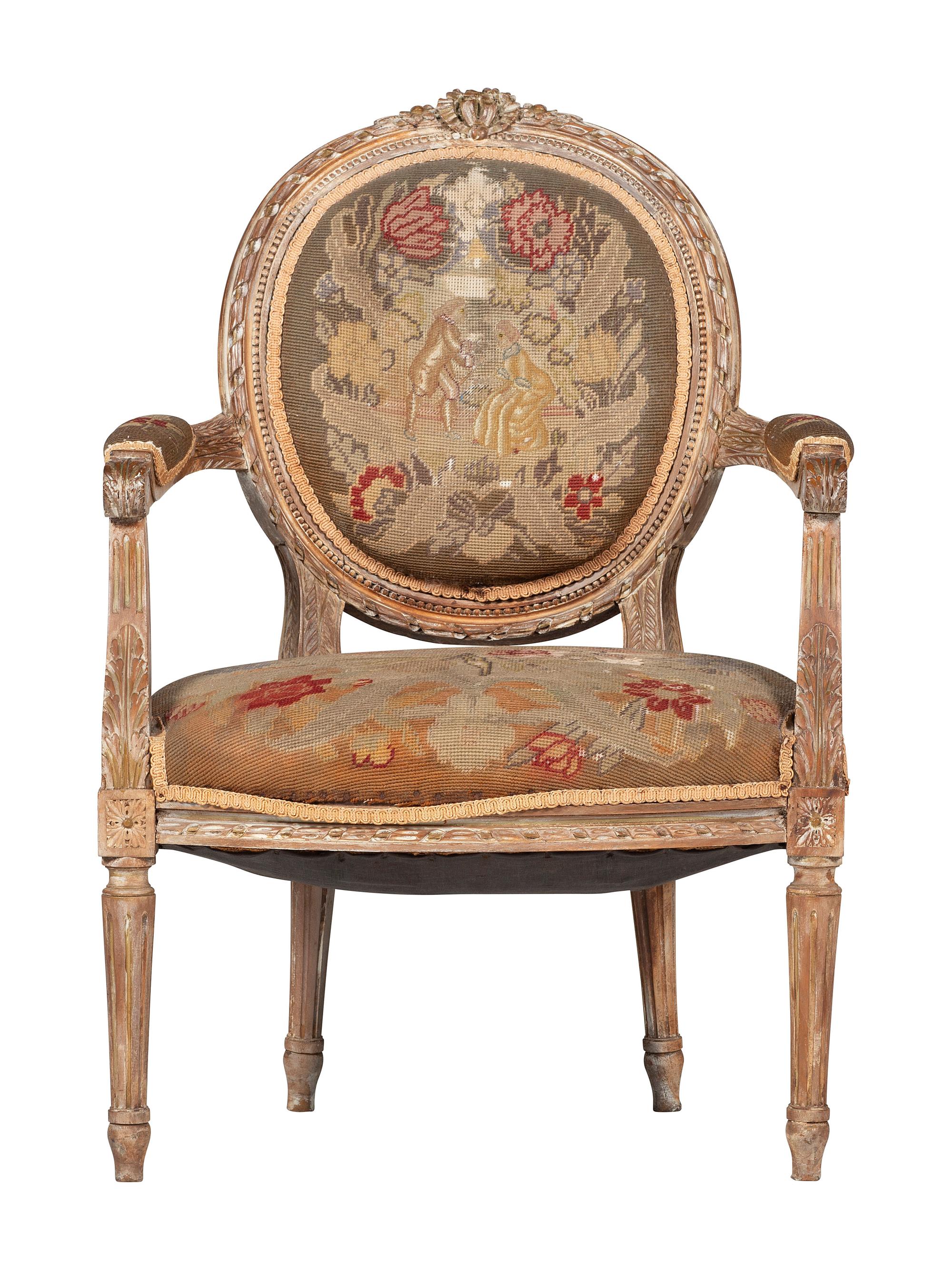 A Louis XV-Style Open Armchair