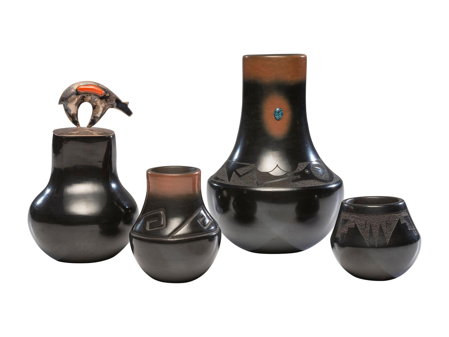 Blackware Pottery Jars