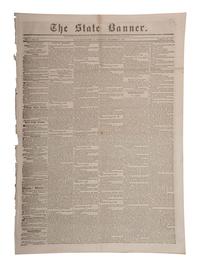[CALIFORNIA GOLD RUSH]. Official report of the discovery of gold in California featured in December 1848 broadsheet.