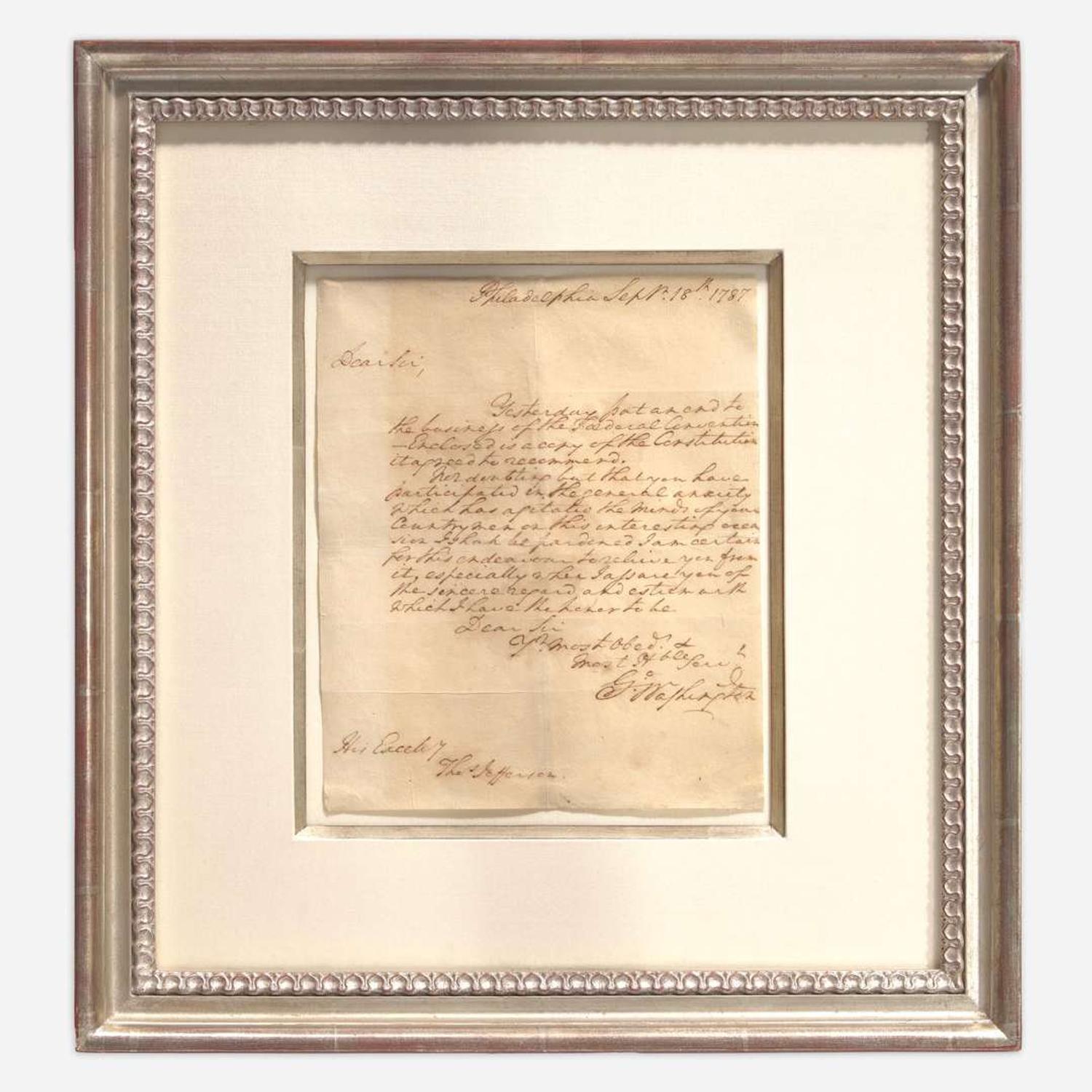 Washington, George, and (Thomas Jefferson) Autograph Letter, signed