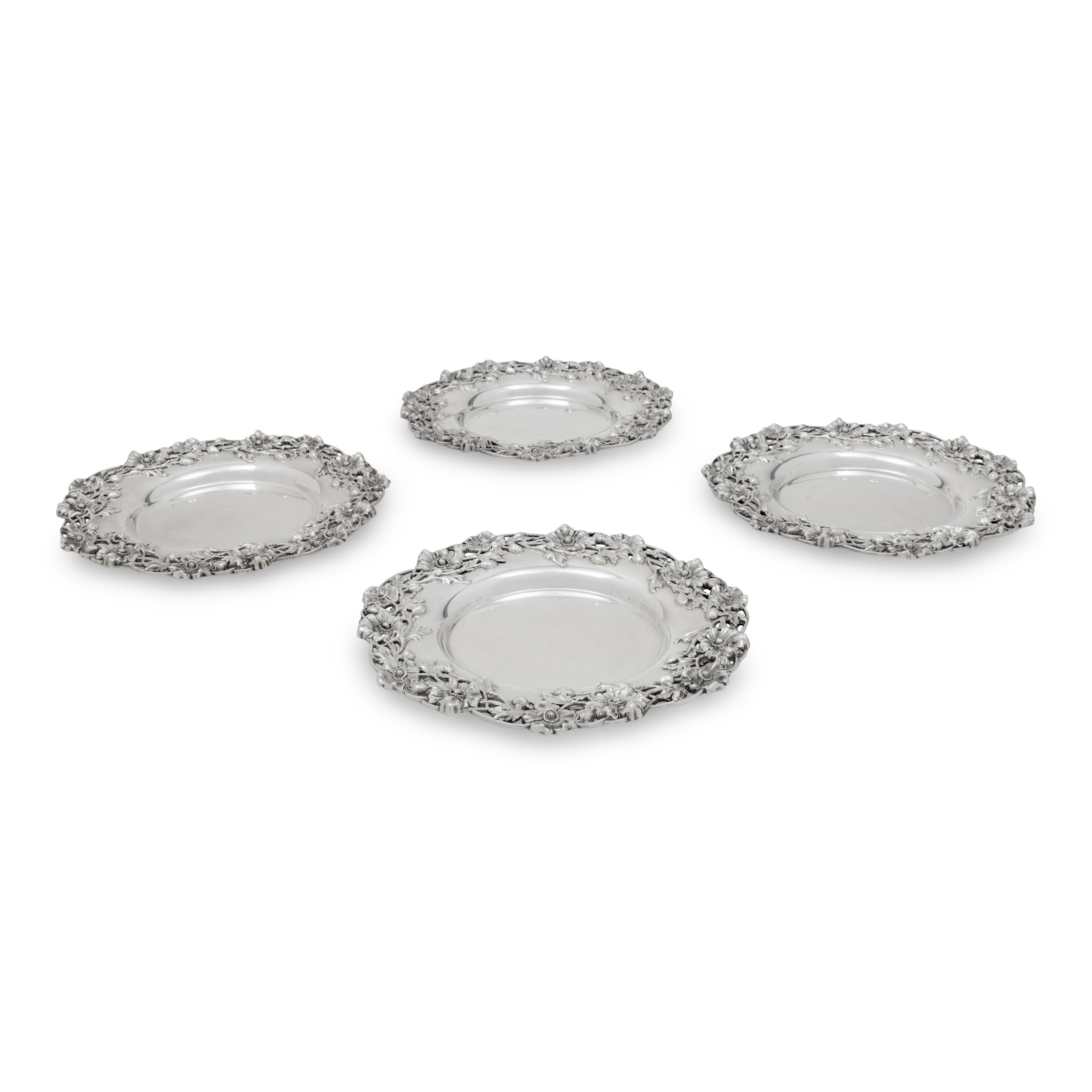 A Set of Eleven American Silver Bread Plates