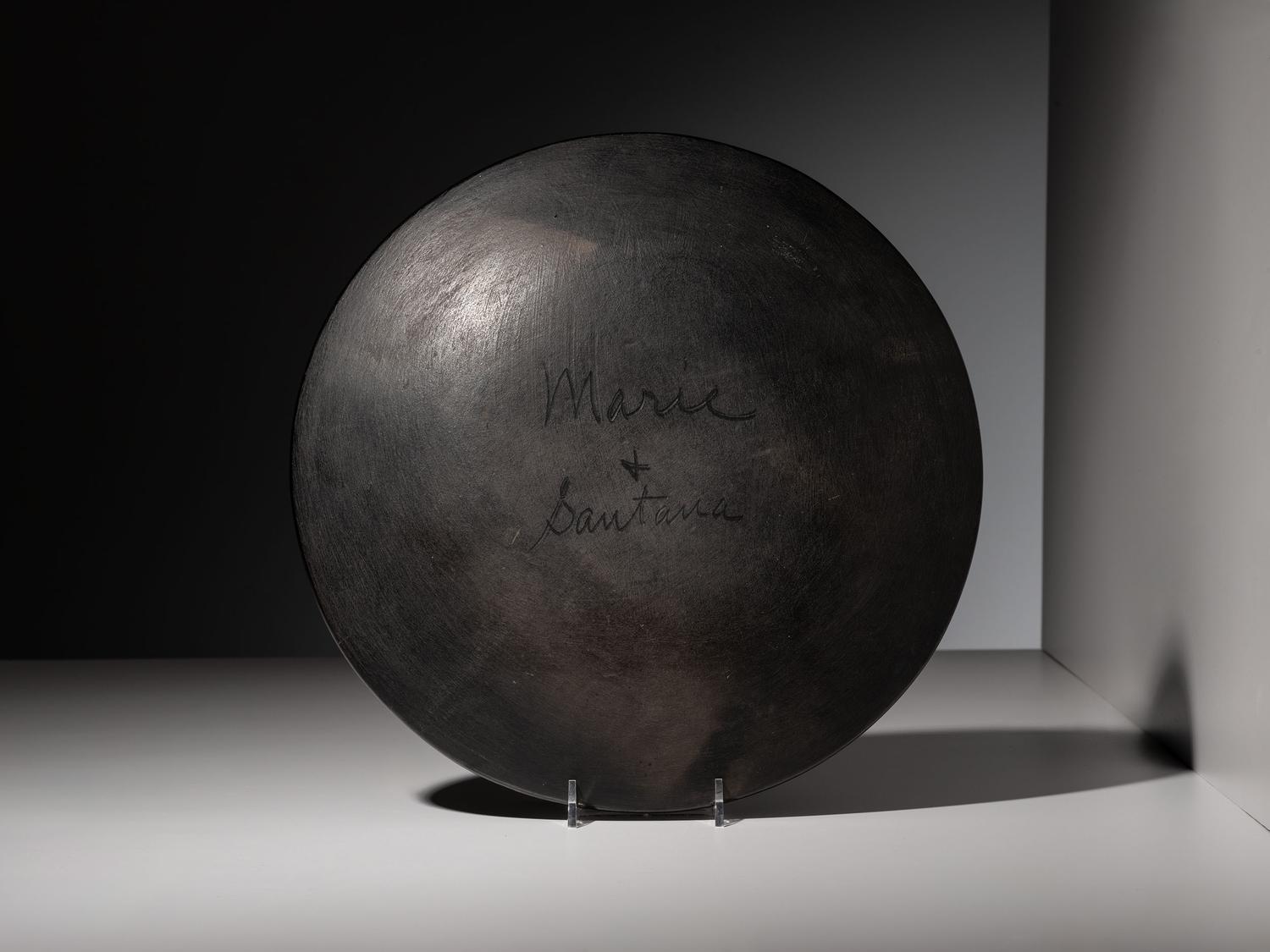 Blackware Plate, with Repeating Feathers 1943-1954