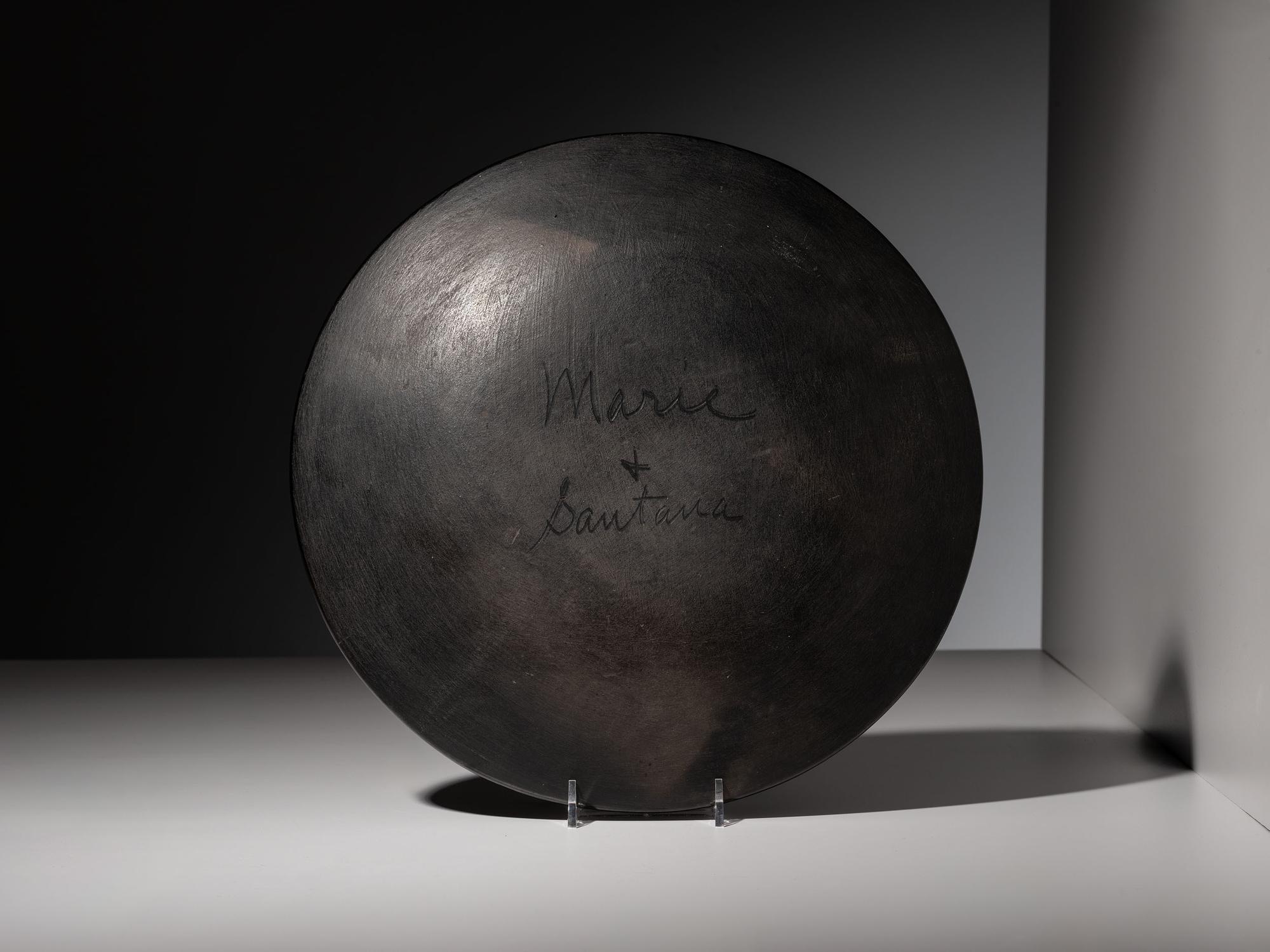 Blackware Plate, with Repeating Feathers 1943-1954