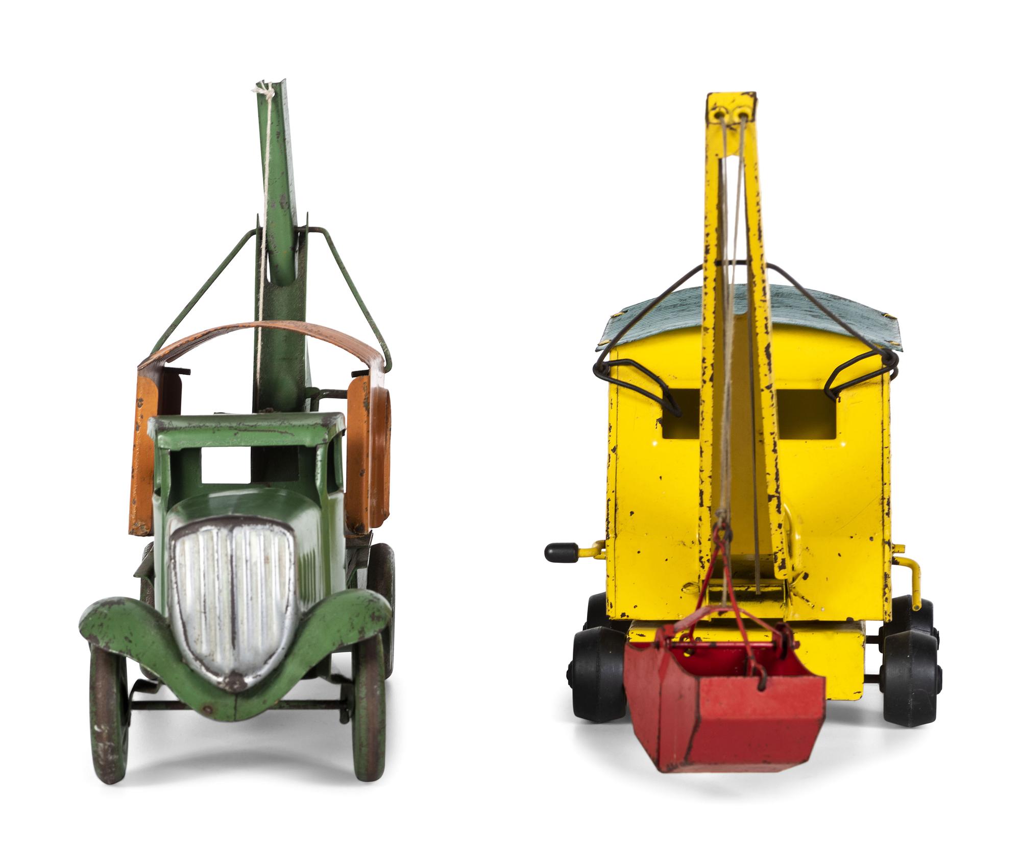 Four Pressed Steel Toy Construction Vehicles