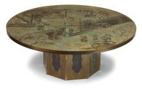 Bronze and pewter "Chan" coffee table philip (1908-1988) and kelvin (b. 1936) laverne, new york, 1960s
