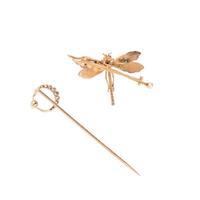 COLLECTION OF ANTIQUE YELLOW GOLD PINS