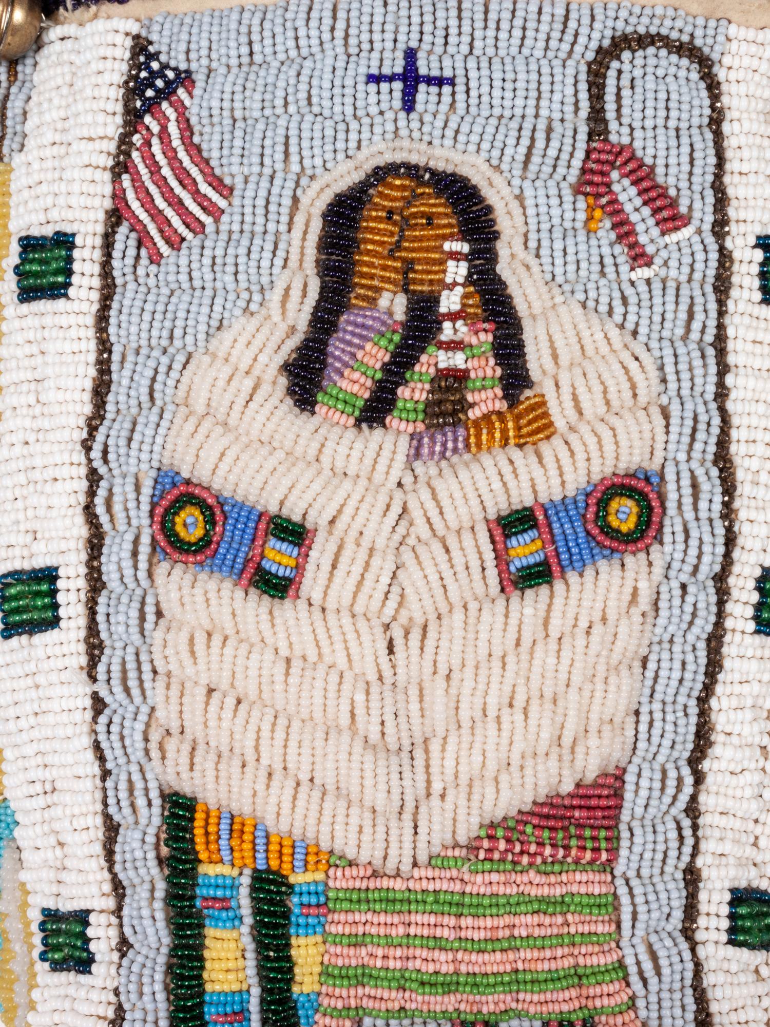 Pictorial Beaded Cradle, 2005-2006