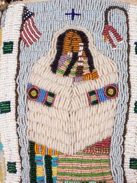 Pictorial Beaded Cradle, 2005-2006