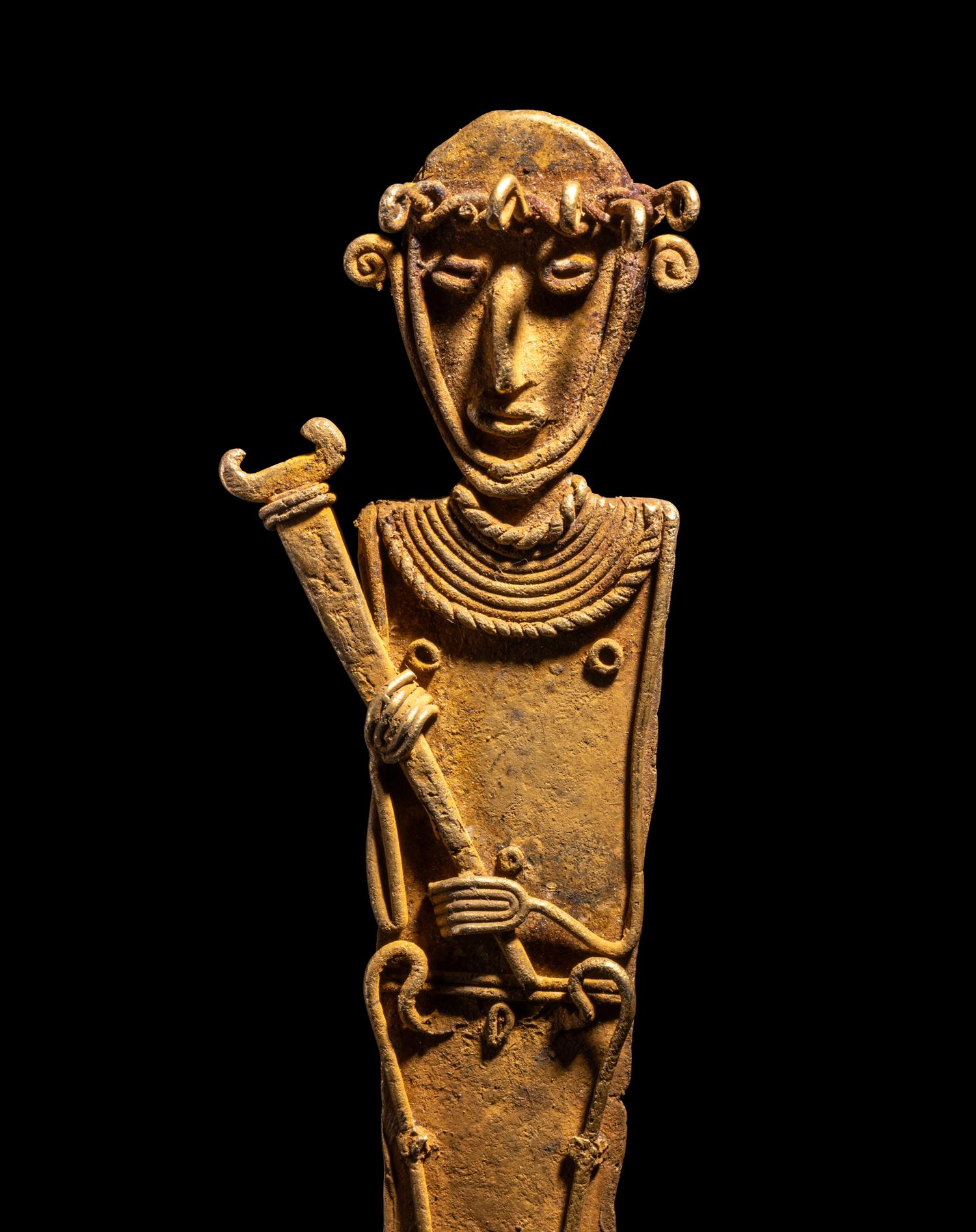 A Muisca Gold Tunjo Figure