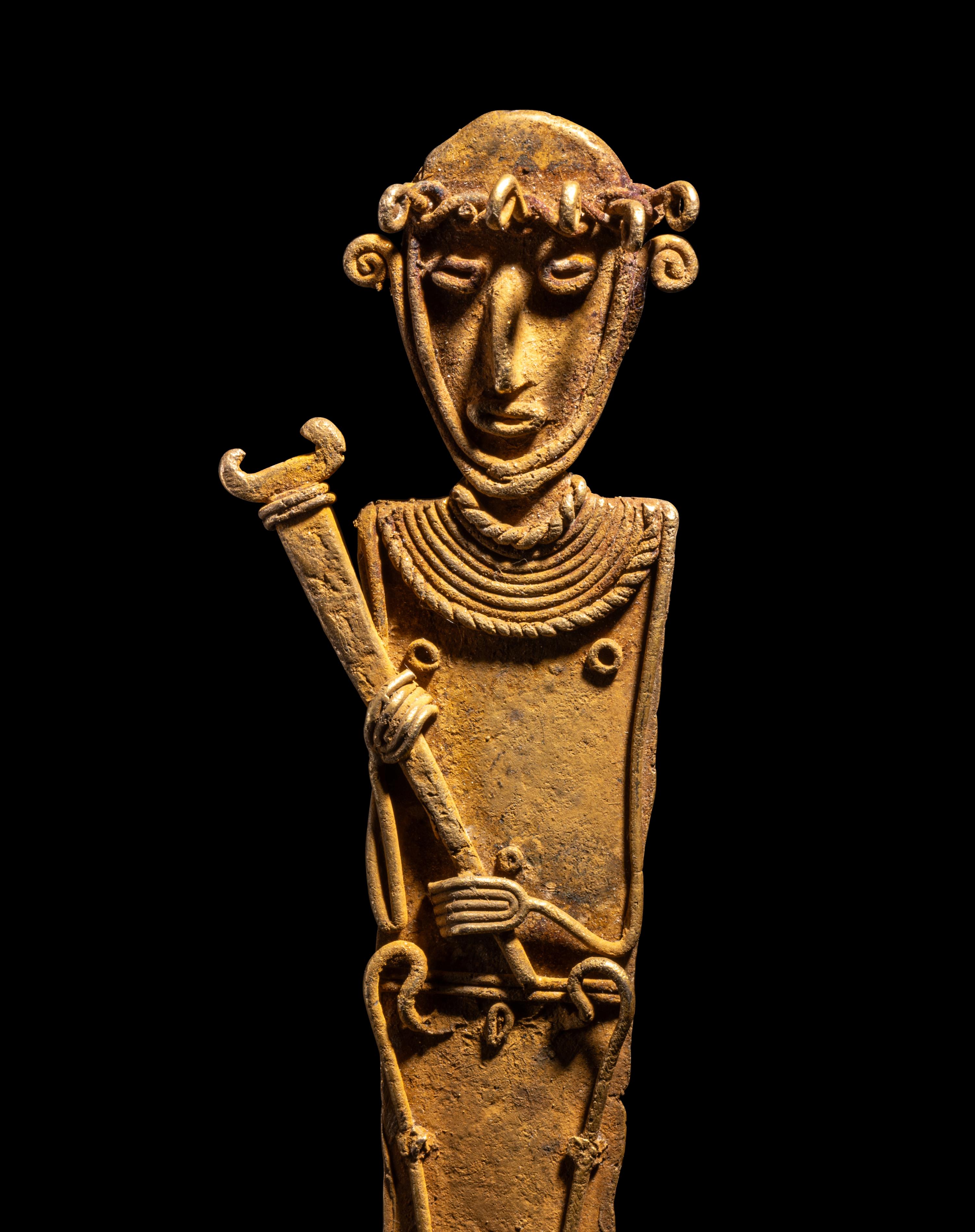A Muisca Gold Tunjo Figure