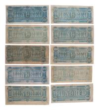 [CONFEDERATE - CURRENCY]. A large group of Confederate notes.