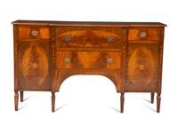 A Federal Style Figured Mahogany Sideboard