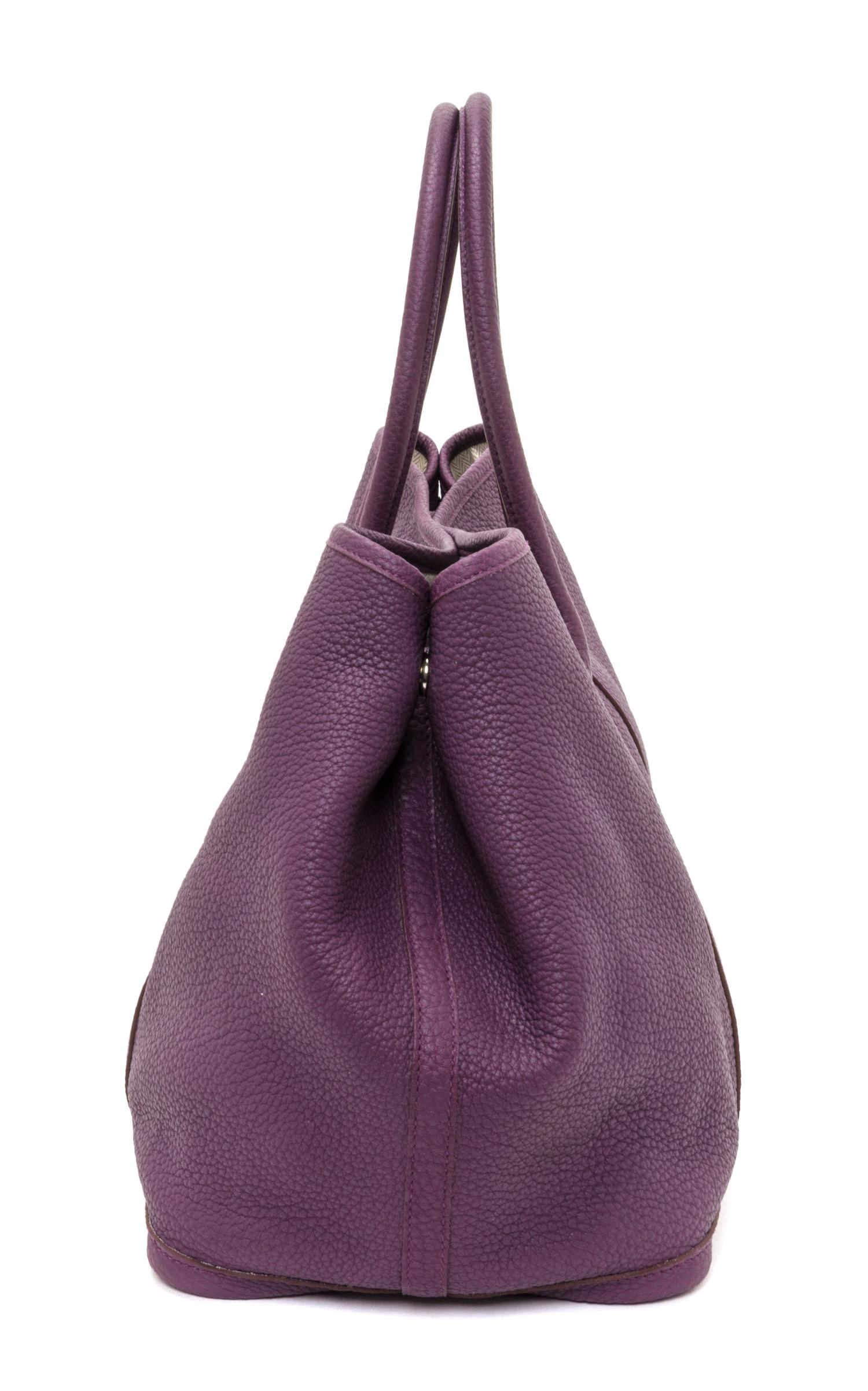 An Hermes Cassis Clemence Garden Party GM Tote Bag, 14" x 10" x 6.5".