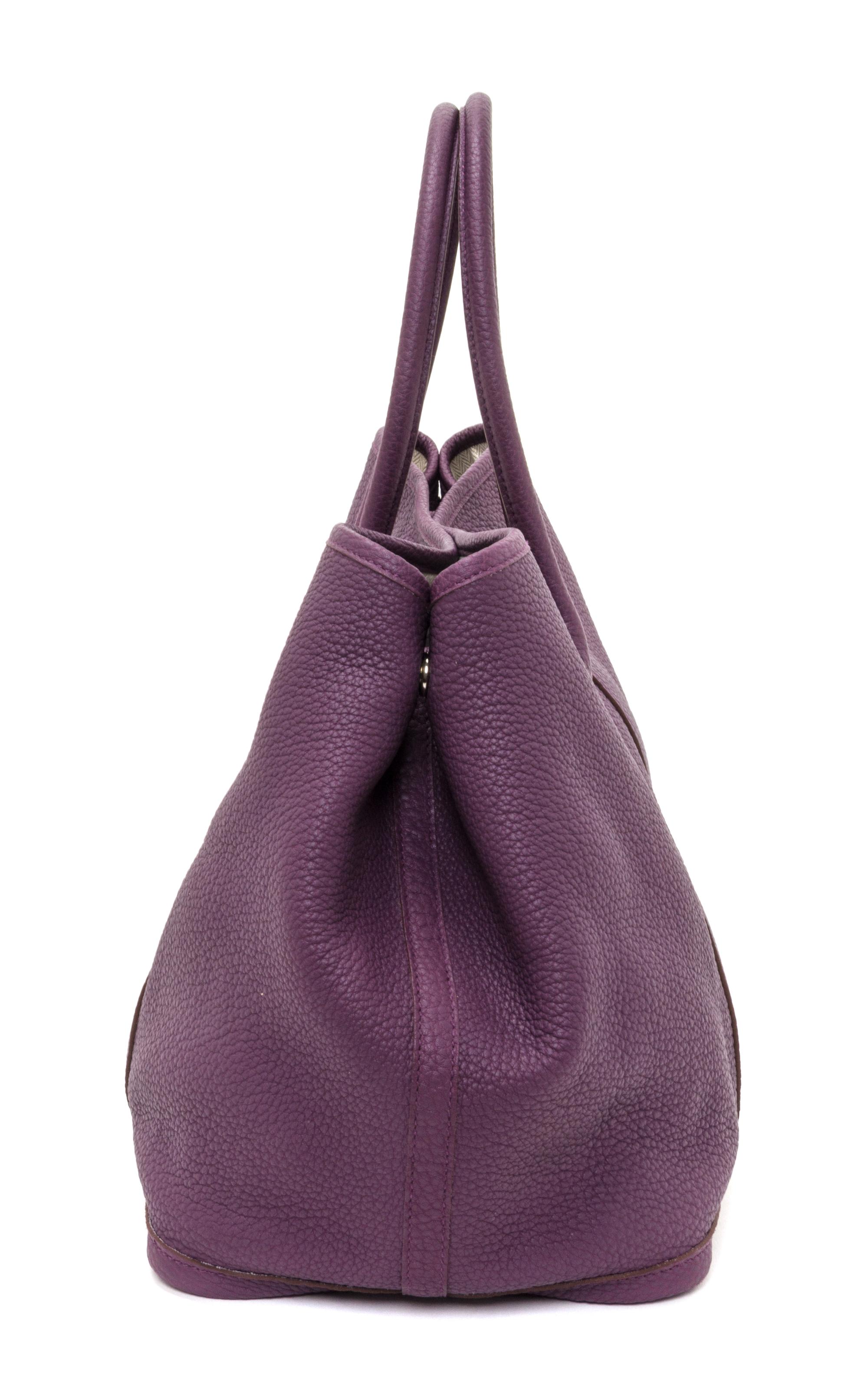 An Hermes Cassis Clemence Garden Party GM Tote Bag, 14" x 10" x 6.5".