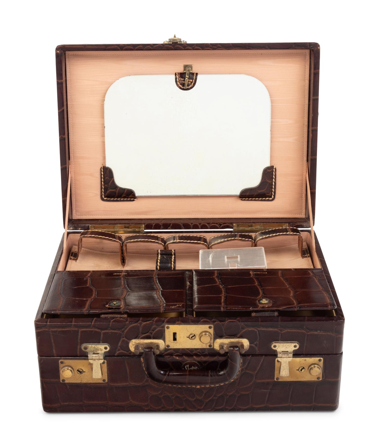 Two Leather Veneered Valises