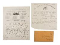 [LINCOLNIANA - POLITICS]. Two campaign letterheads from New York political organizations, ca 1864.