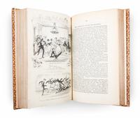 (CARICATURE) CRUIKSHANK, GEORGE. George Cruikshank's Omnibus. London, 1842. First edition. Bound by Bayntun.