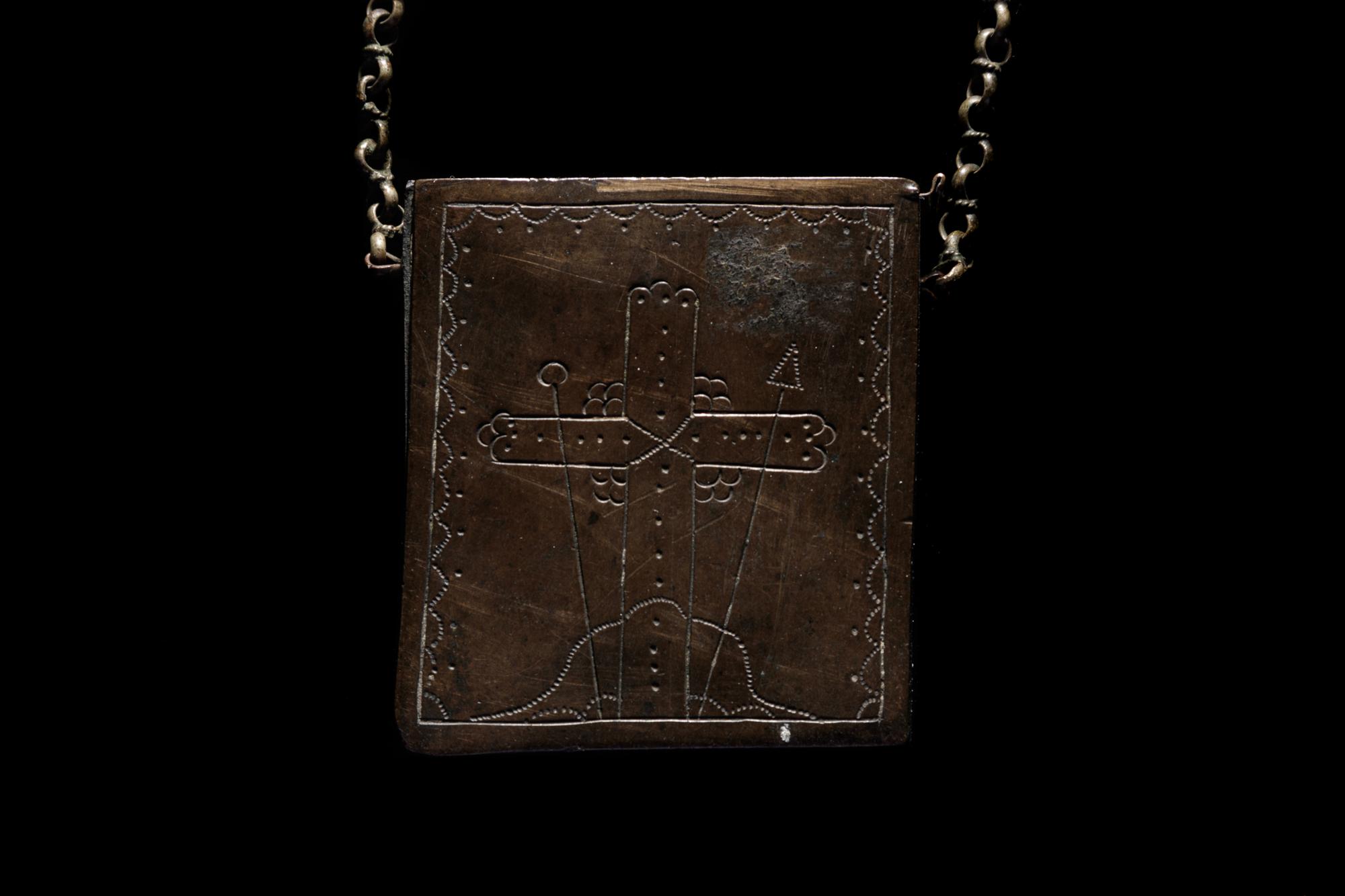 A Greek Orthodox Pilgrim's Scapular, with Icon of St. Nicholas