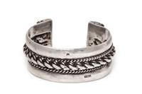 A Silver Cuff Bracelet, Egyptian, 69.05 dwts.