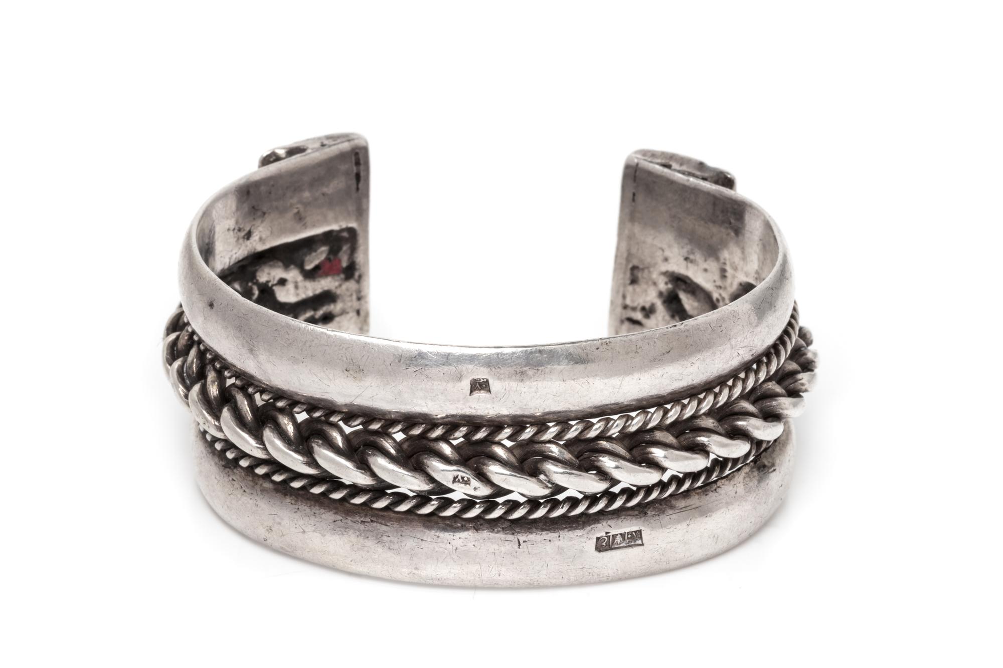 A Silver Cuff Bracelet, Egyptian, 69.05 dwts.