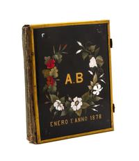 An Italian Pietra Dura Album, CIRCA 1878, Height 12 x width 9 1/4 inches. — CIRCA 1878,
