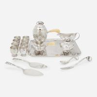 Georg Jensen A Group of Sterling Silver Tablewares, Denmark, 1915-post 1945
