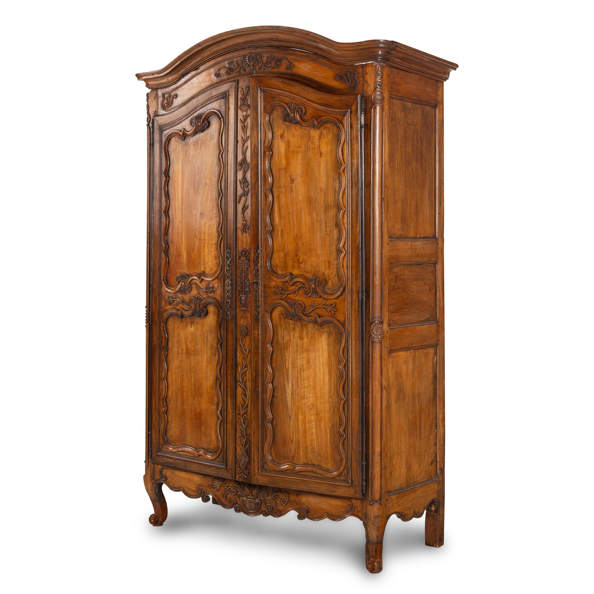 A Louis XV Provincial Walnut Armoire