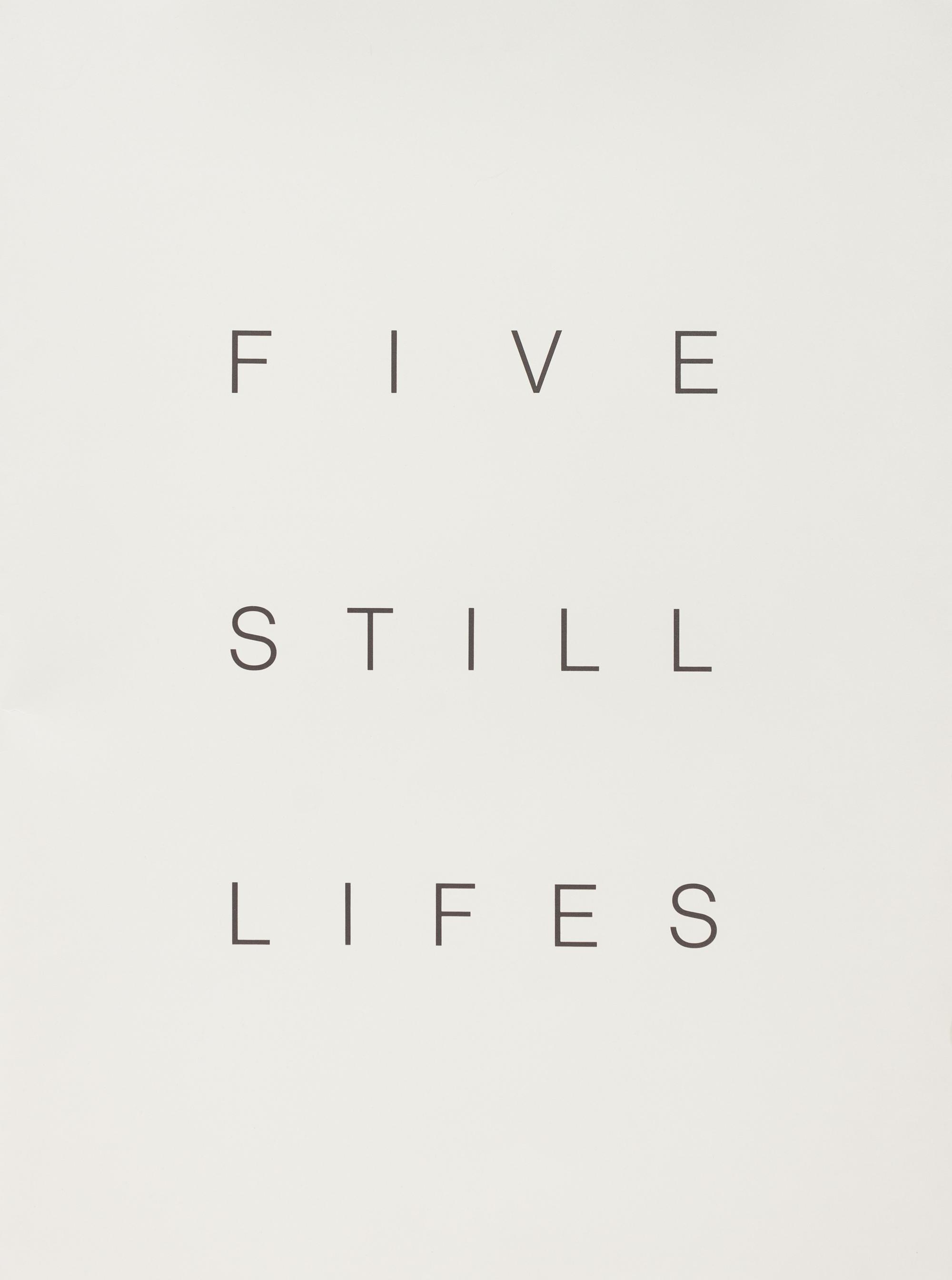 Five Still Lifes (incomplete portfolio of four prints with clamshell box)