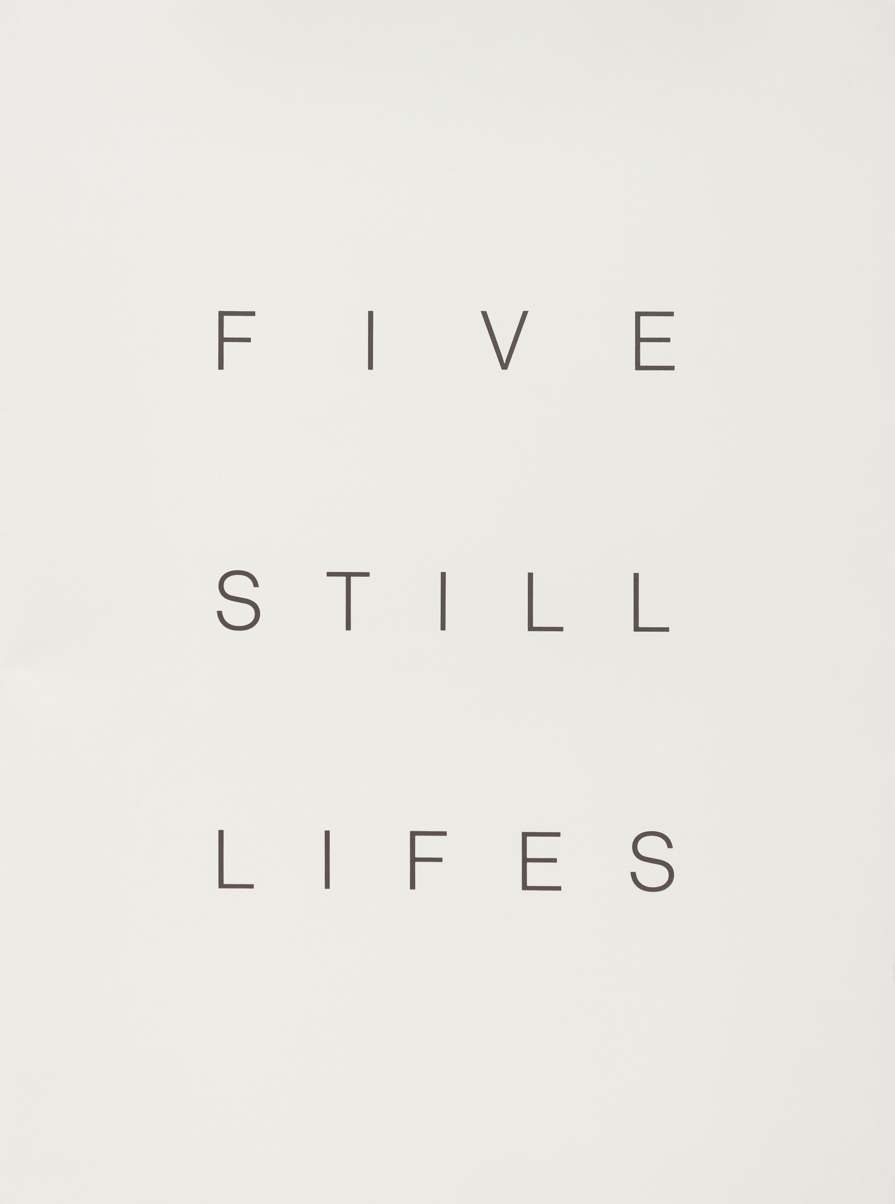 Five Still Lifes (incomplete portfolio of four prints with clamshell box)
