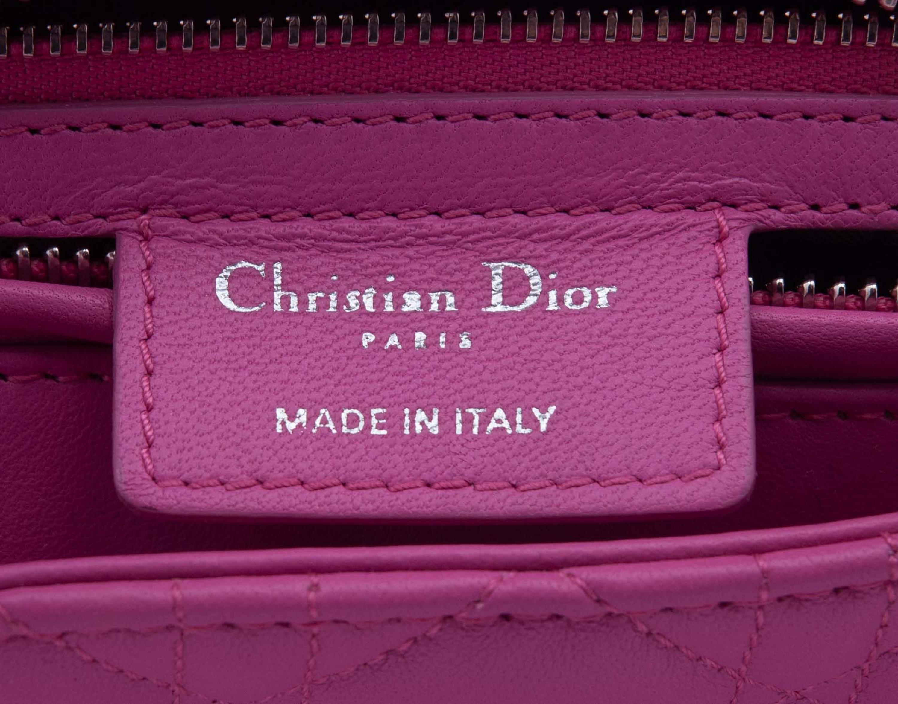 Christian Dior Pink Cannage Medium Lady Dior Bag, 2010