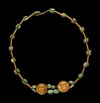 A Hellenistic Gold Necklace with Western Asiatic Turquoise Beads