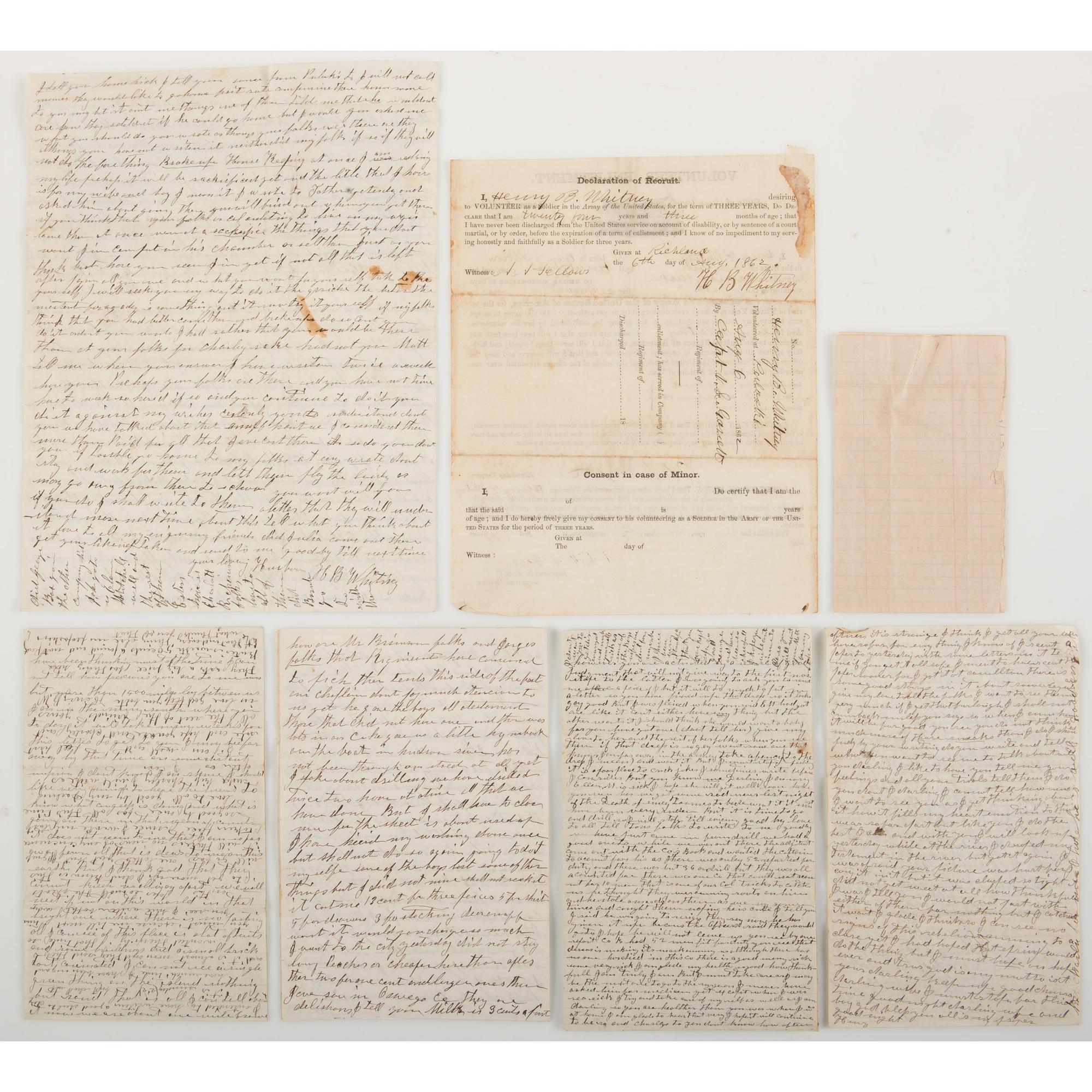 Family Letter Archive of Henry B. Whitney, 110th New York Volunteer Infantry