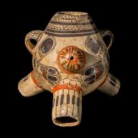 A Nicoya Style Polychrome Zoomorphic Vessel