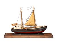 A Carved and Painted Wood Great Lakes Ship Model