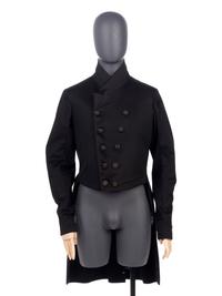 Men's Rare 19th Century Wool Jacket with Tails, 1840s