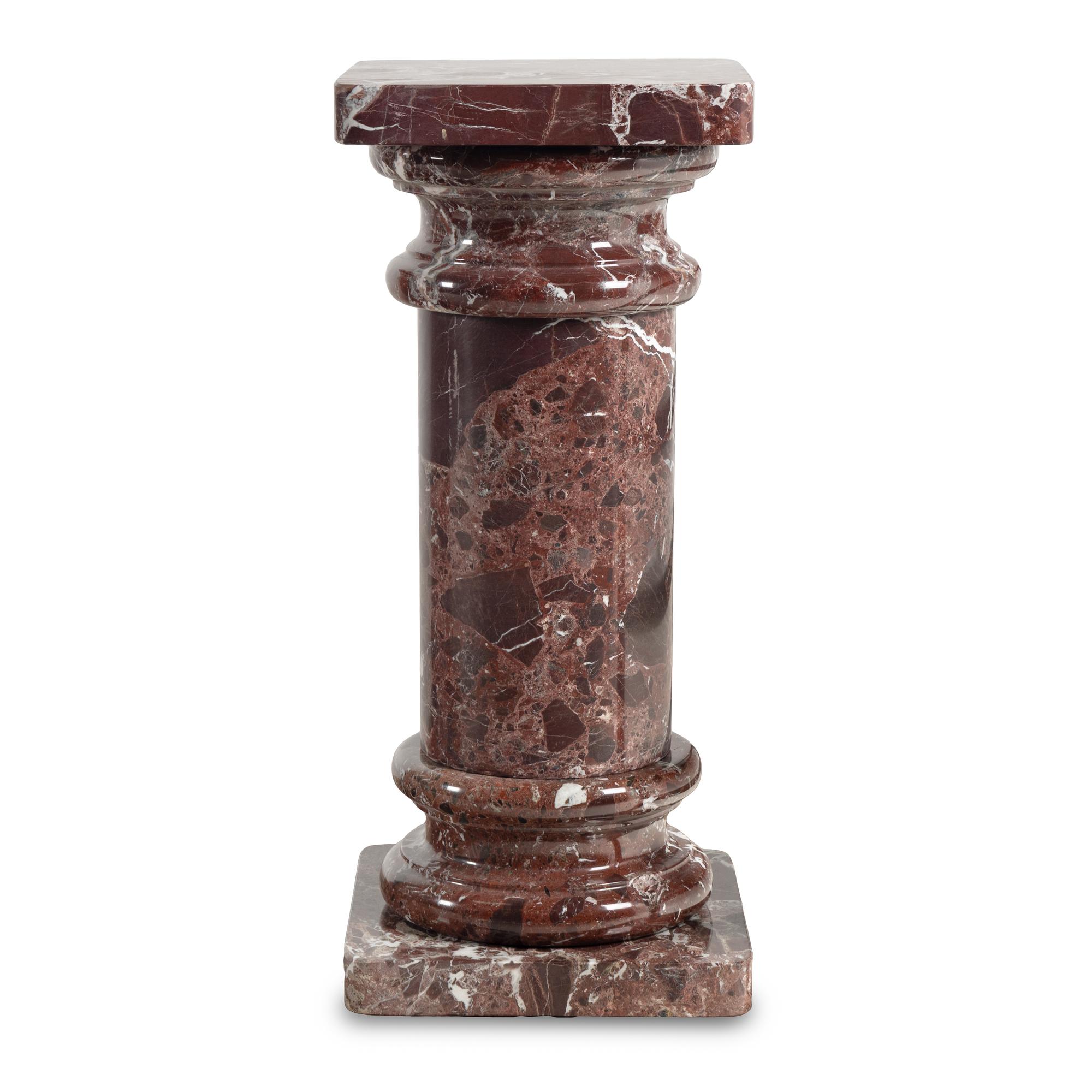 A Rosso Levanto Marble Pedestal