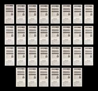 A Collection of 30 1988 David Robinson Spurs Police / Diamond Shamrock Rookie Basketball Cards - All With Tabs