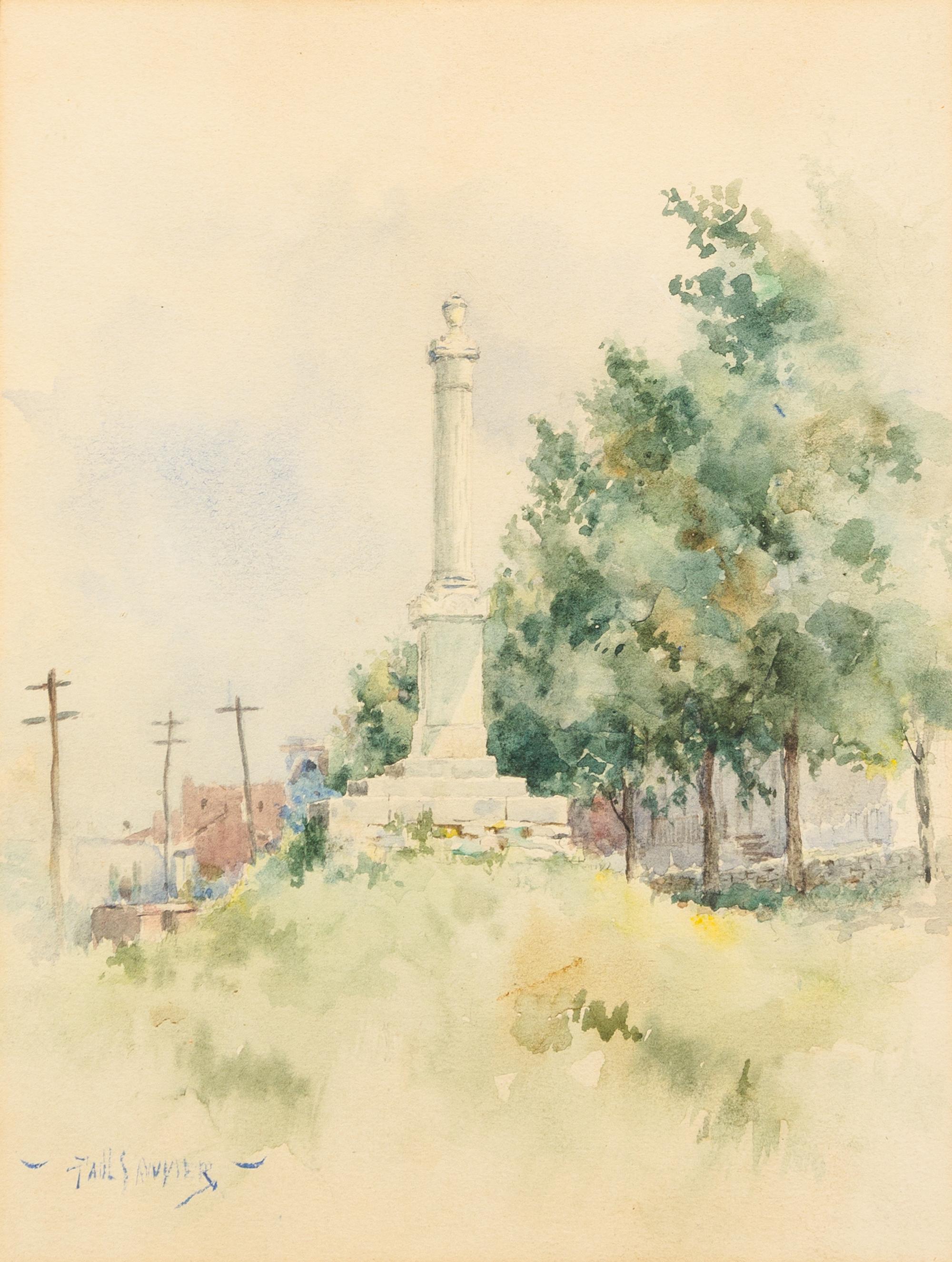Paul Sawyier, (American, 1865–1917), William Robertson McKee Monument in Kentucky