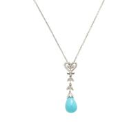 Blue Hardstone, Diamond, and White Gold Demi Parure
