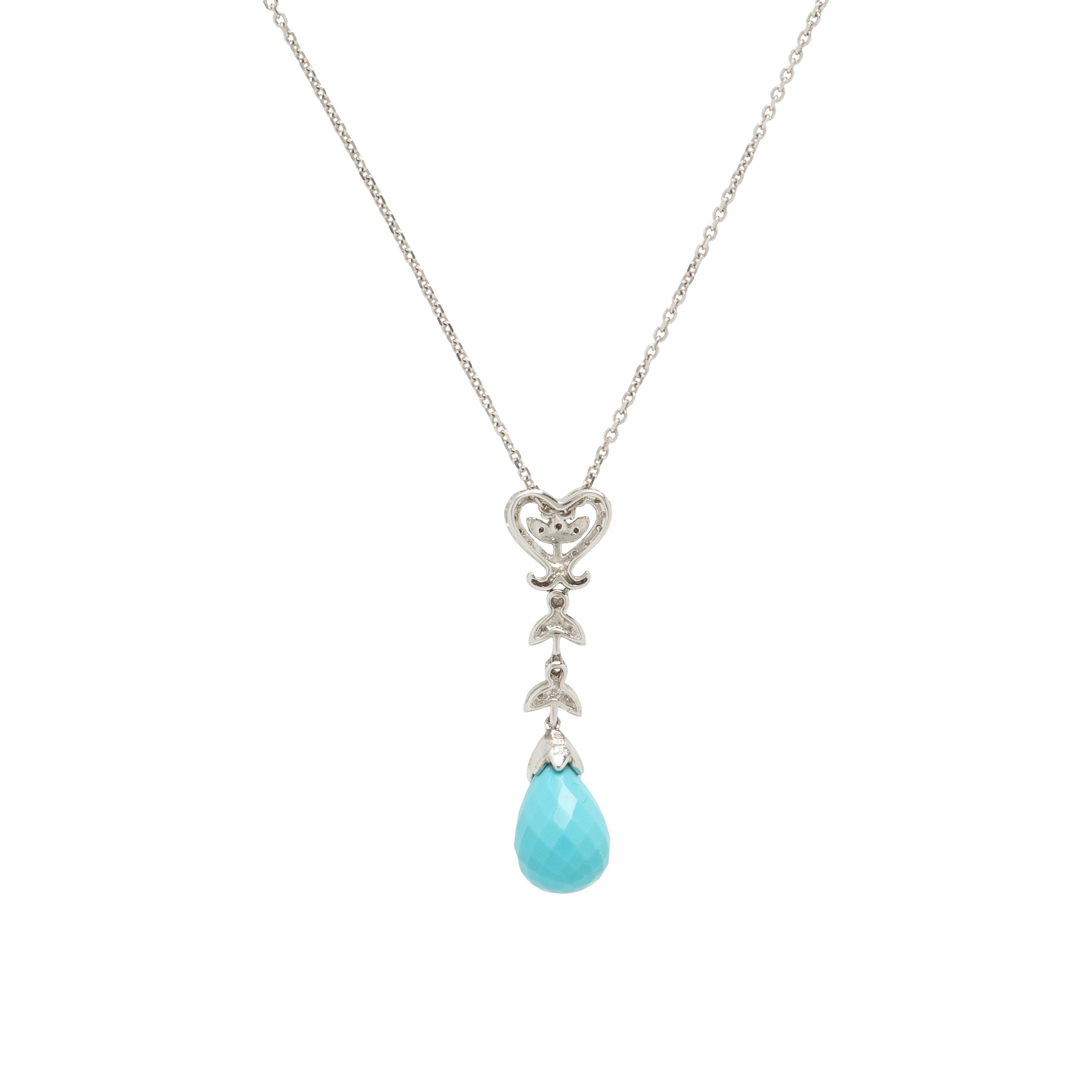 Blue Hardstone, Diamond, and White Gold Demi Parure