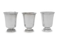 Three French Ancien Régime Silver Beakers