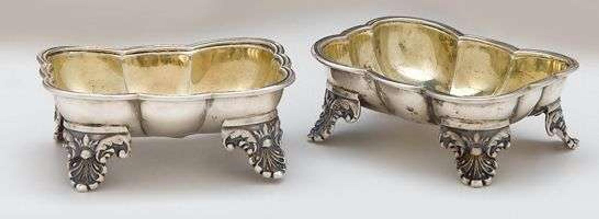 Pair of silver open salts wood & hughes (1845-1899), new york, ny