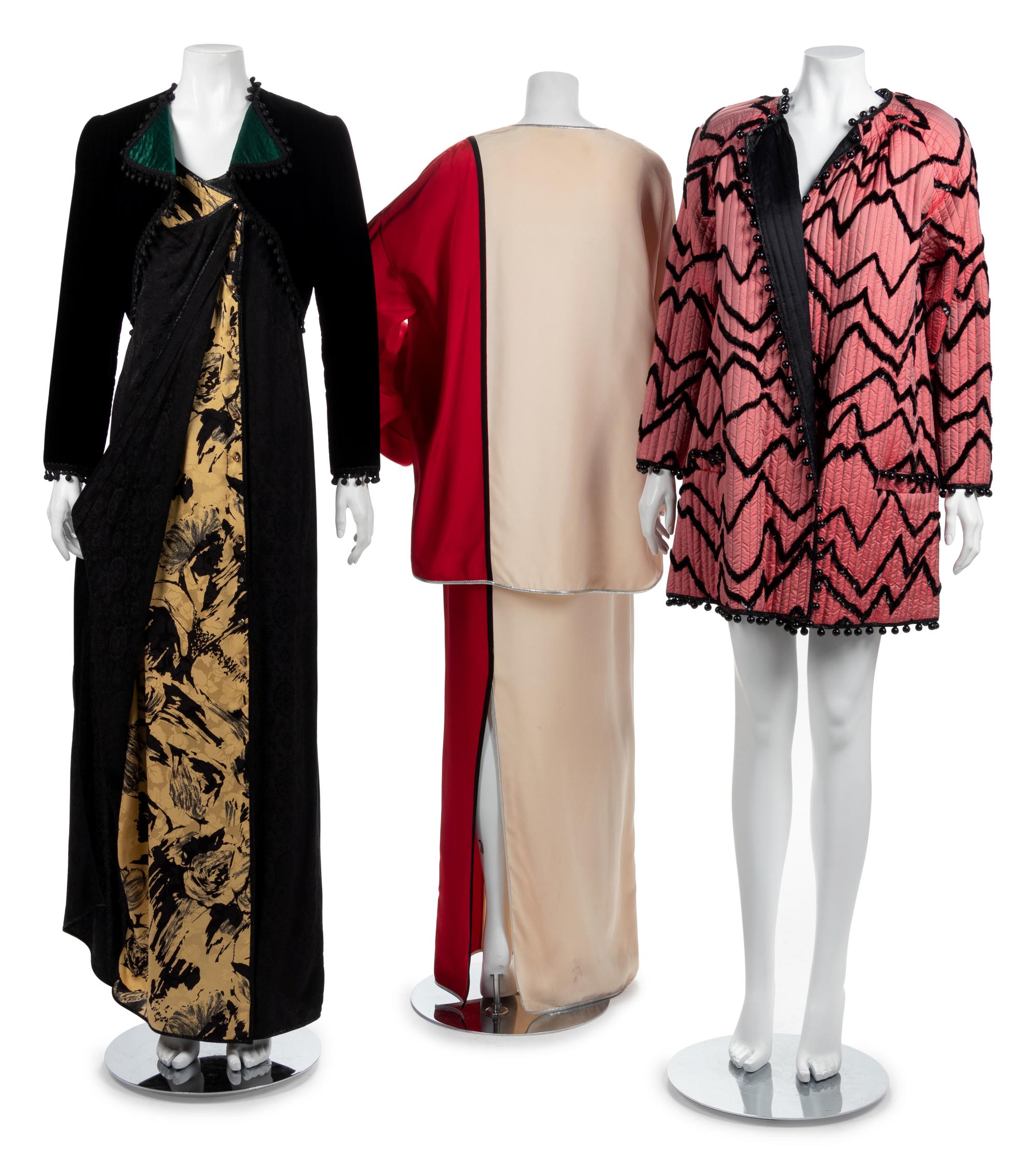 Two Geoffrey Beene Evening Ensembles, c1984
