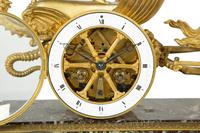 A French Gilt Bronze and Marble Mantel Clock