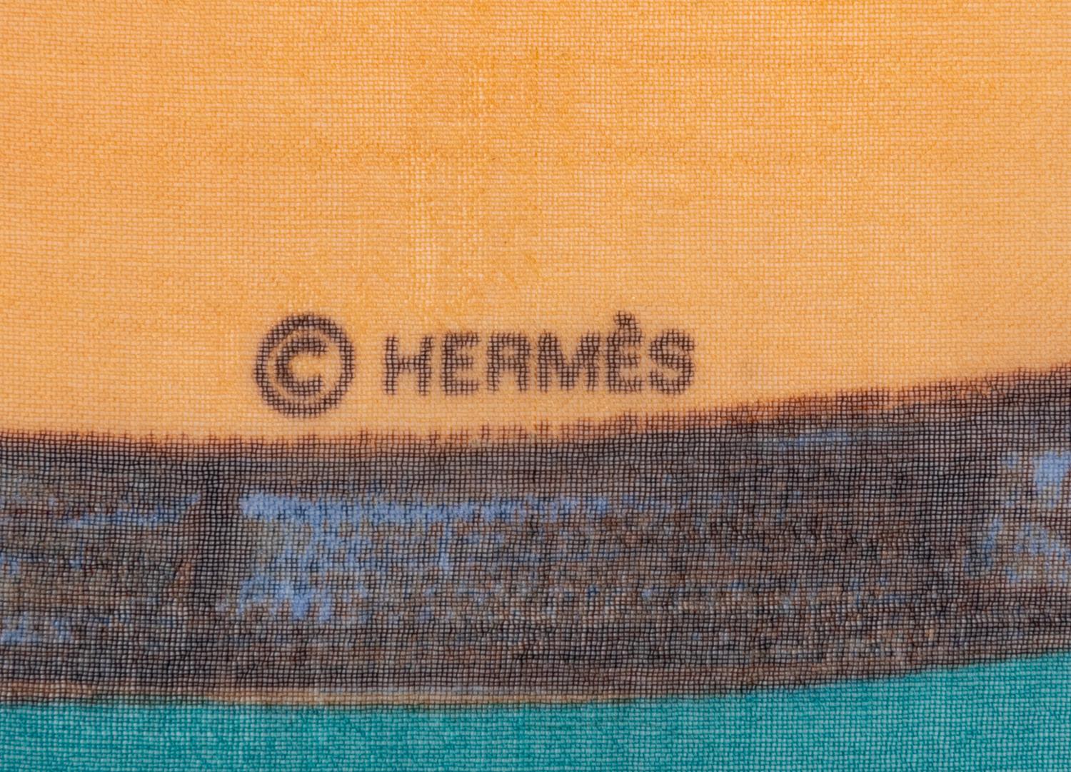 Three Hermès 90cm Silk Chiffon Scarves