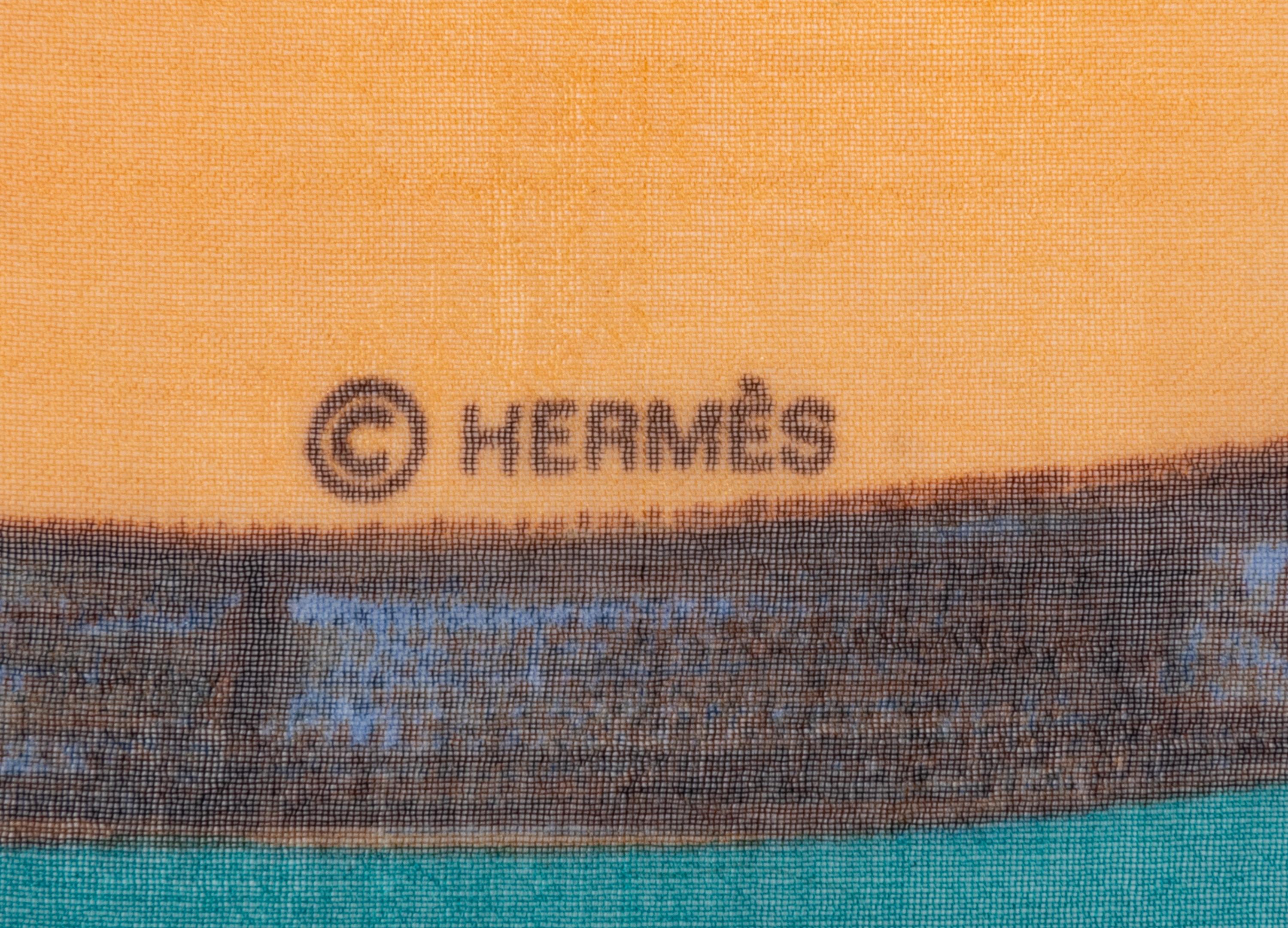 Three Hermès 90cm Silk Chiffon Scarves