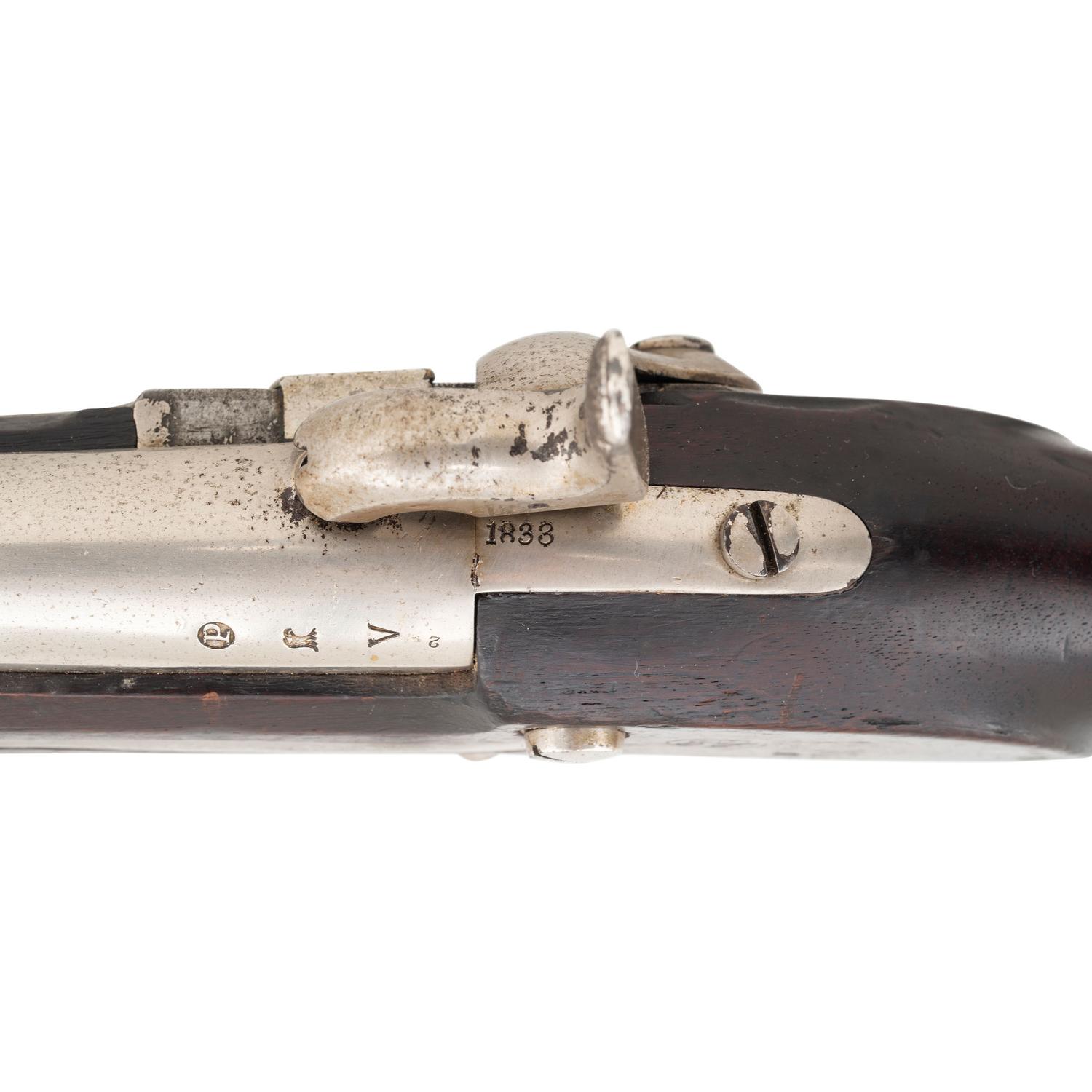 US Springfield Model 1828 (1816 Type III) Conversion Musket with Tinned Finish