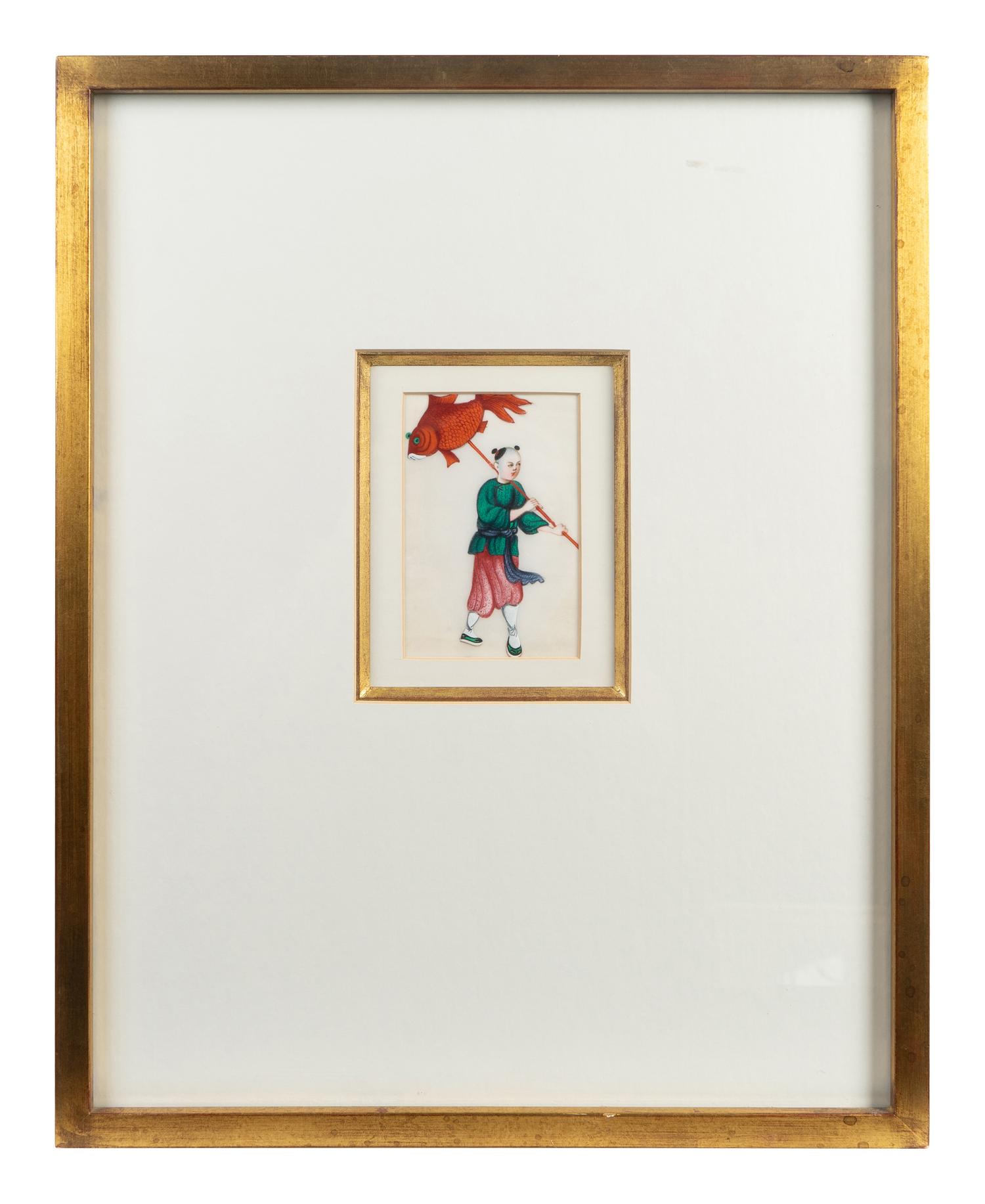 A Set of Twelve Chinese Export Pith Paintings — 19TH/20TH CENTURY