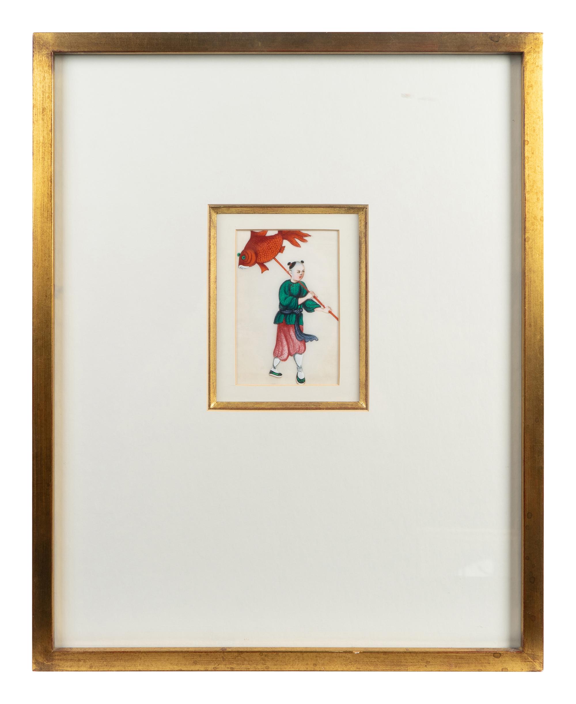 A Set of Twelve Chinese Export Pith Paintings — 19TH/20TH CENTURY