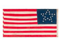 [FLAGS]. 20-star American flag with "Great Star" pattern. Ca 1876 or later.
